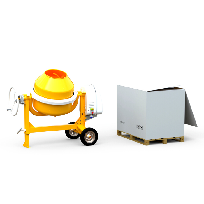 Model Disassemblable concrete mixer 300 lt - C 360 R - IBL of available Concrete mixers disassembled in a carton box by OMAER